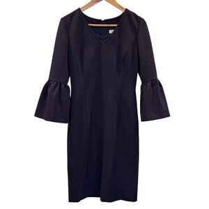 Emerson Rose Navy V-Neck Bell Sleeve Dress - Women's 4